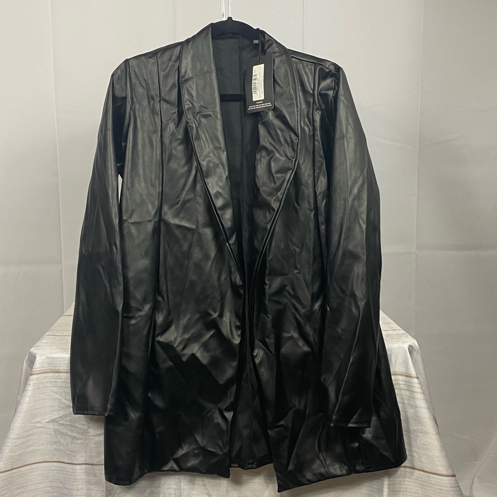 Women’s size 12 Faux leather blazer